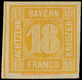 136693 - 1850 Mi.7, Numeral in Circle 18kr yellow, nice piece with or