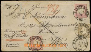 136704 - 1873 celinová obálka 1Gr zaslaná do Vídně jako peněžn