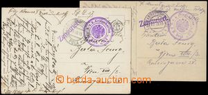 136715 - 1915 comp. 2 pcs of Ppc to Vienna with postmarks POLA and S.