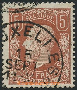 136773 - 1869 Mi.34Ab, Leopold II. 5Fr červenohnědá, DR BRUXELLES,
