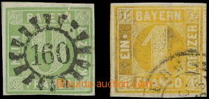 136794 - 1850 Mi.5PF IV, Numeral in Circle 9 Kreuzer green, with kata