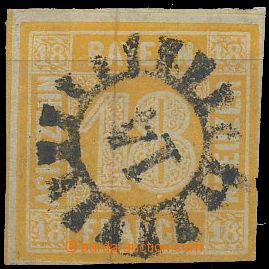 136798 - 1850 Mi.7, Numeral in Circle 18Kr yellow-orange with whole (