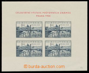 136803 - 1950 Pof.A564, miniature sheet PRAGUE 1950, plate 11, combin