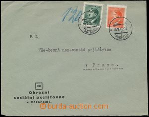 136855 - 1945 úřední obálka vyfr. zn. Protektorátu Hitler 50h a 