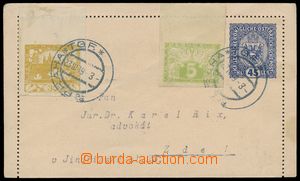 136875 - 1919 CPŘ10, Austrian letter-card pneumatic-tube post Coat o