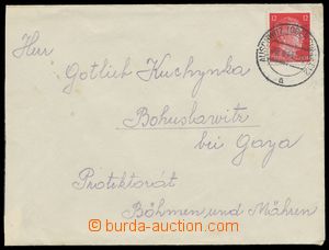 136884 - 1943 C.C. AUSCHWITZ  franked envelope sent Czech prisoner fr