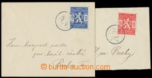 136931 - 1918 Pof.SK1, SK2, on 2 letters with postmarks N.V., sent to