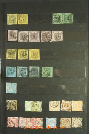 136936 - 1852-70 [SBÍRKY]  sestava známek, mj. Bádensko, Braunschw