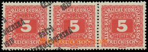 136986 -  Pof.72, Postage due stmp - small numerals 5h, horizontal st
