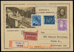 137040 - 1945 CDV80/8, slovenská obrazová dopisnice s červeným p