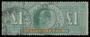 137066 - 1902 Mi.118; SG.266, hodnota £1 zelená, kat. SG £