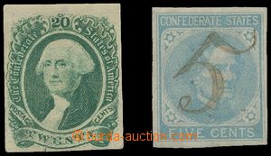 137090 - 1862-63 Mi.6y, 11bw, comp. 2 pcs of stamps, value 5c with at