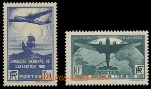 137094 - 1936 Mi.326-327, 100. přelet oceánu 1,50Fr a 10Fr, oblíbe