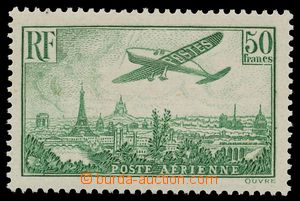 137095 - 1936 Mi.311a, Letadlo nad Paříží 50Fr žlutozelená, kat