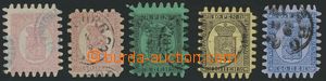 137105 - 1866 Mi.6-8C, 9 2x, Coat of arms, comp. 5 pcs of stamps, goo