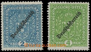 137123 - 1919 Mi.243IIB, 245IIB, comp. 2 pcs of stamps 2 Koruna and 4