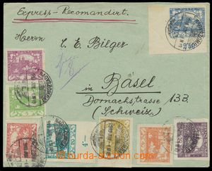 137134 - 1919 filatelisticky ovlivněný R+Ex-dopis do Švýcarska vy
