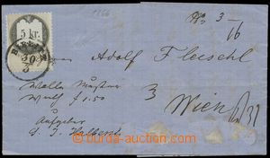 137152 - 1866 parcel card franked with. revenue 5 Kreuzer issue 1866,
