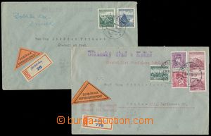 137174 - 1939 comp. 2 pcs of letters with C.O.D., CDS KOLÍN and SVIT