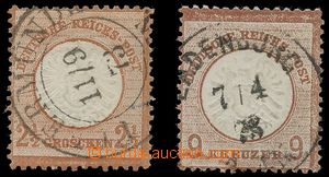 137202 - 1872 Mi.21a, 27b, Eagle 2½Gr and 9 Kreuzer, comp. 2 pcs