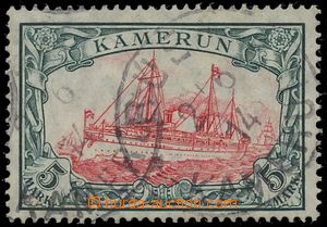 137221 - 1913 CAMEROON  Mi.25IA,  Ship 5M with wmk and right CDS BUEA