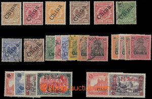 137227 - 1898-1919 selection of 24 pcs of stmp with overprint for Chi