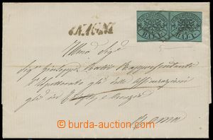 137241 - 1852 letter to Rome with Mi.2; Sas.2B, Papal Emblem 1Baj gre