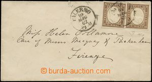 137247 - 1862 letter to Tuscany with Sardinia Mi.11 2x; Sas.14Cp, Vic