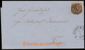 137265 - 1855 letter to town Tønder (Denmark) franked with. dán