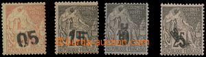 137282 - 1891 Mi.4-7, Allegory with overprint, The 2nd issue., more/l