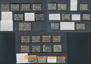 137293 - 1844 specialized selection of 26 pcs of stamps issue Numeral