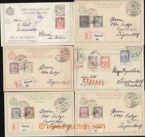 137299 - 1914-16 comp. 6 pcs of various p.stat uprated by. surtax stm