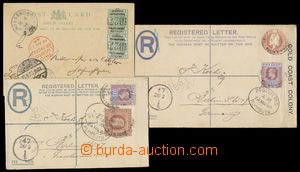 137316 - 1895-1905 comp. 3 pcs of uprated p.stat to Germany, 1x PC Qu