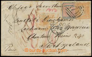 137324 - 1856 R-dopis z Creswick do Švýcarska (!), vyfr. zn. Králo