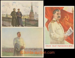 137377 - 1950 Stalin, sestava 3ks pohlednic, VF, dobrý stav