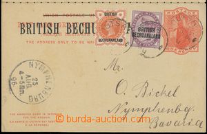 137378 - 1896 dvojitá dopisnice 1d s přetiskem BRITISH BECHUANALAND