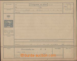 137381 - 1919 CTÚ1A, blanket telegramu s přitištěnou zn. Hradčan