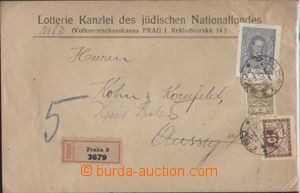 137384 - 1921 JUDAIKA  spěšný R-tiskopis do Ústí n./L. vyfr. zn.