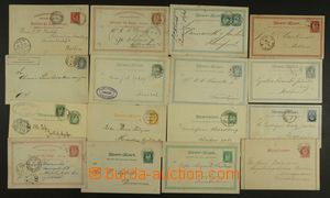 137414 - 1877-1915 selection of 18 pcs of various p.stat, contains 16