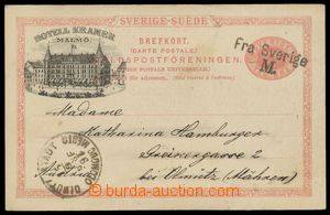 137426 - 1891 international post card 10Öre, Mi.P20 with private adv