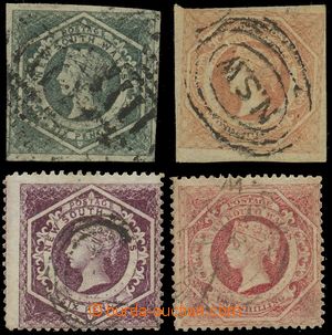 137469 - 1854- Mi.17, 19, 27, 30, Královna Viktorie, sestava 4ks kla