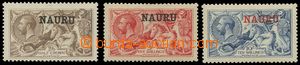 137486 - 1916 Mi.12-14, overprint NAURU on issue Seahorse, red Opt on