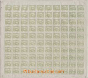 137559 -  Pof.3, 5h light green, 100-stamps sheet with plate variety 