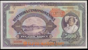 137597 - 1943 BOHEMIA-MORAVIA  Ba.N3, 5000K, with overprint, set C, S