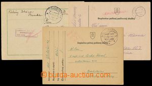 137670 - 1941-44 sestava 3ks lístků polní pošty, 1x adresováno n