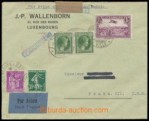 137732 - 1938 airmail letter addressed to to Czechoslovakia, mixed fr