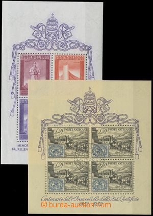 137743 - 1952-58 Mi.Bl.1-2, souvenir sheets Anniv of Stamp, popular m