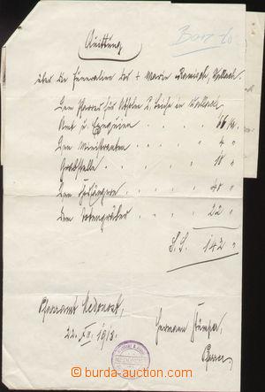 137750 - 1918-19 ČSR I.  sestava 3ks úředních listin, 28.VII.1918