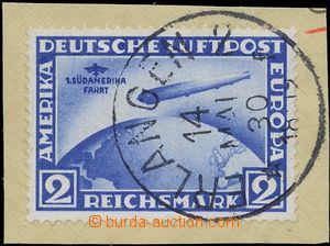 137759 - 1930 Mi.438, Zeppelin Südamerikafahrt 2M modrá, kat. 400