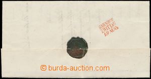 137765 - 1849 folded R letter with mailing straight line postmark BOS